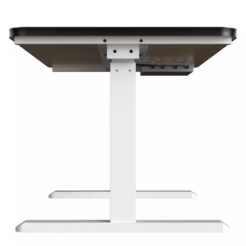 Beirazko mahai zuria Motor bikoitzeko altxatzeko mahai elektrikoa