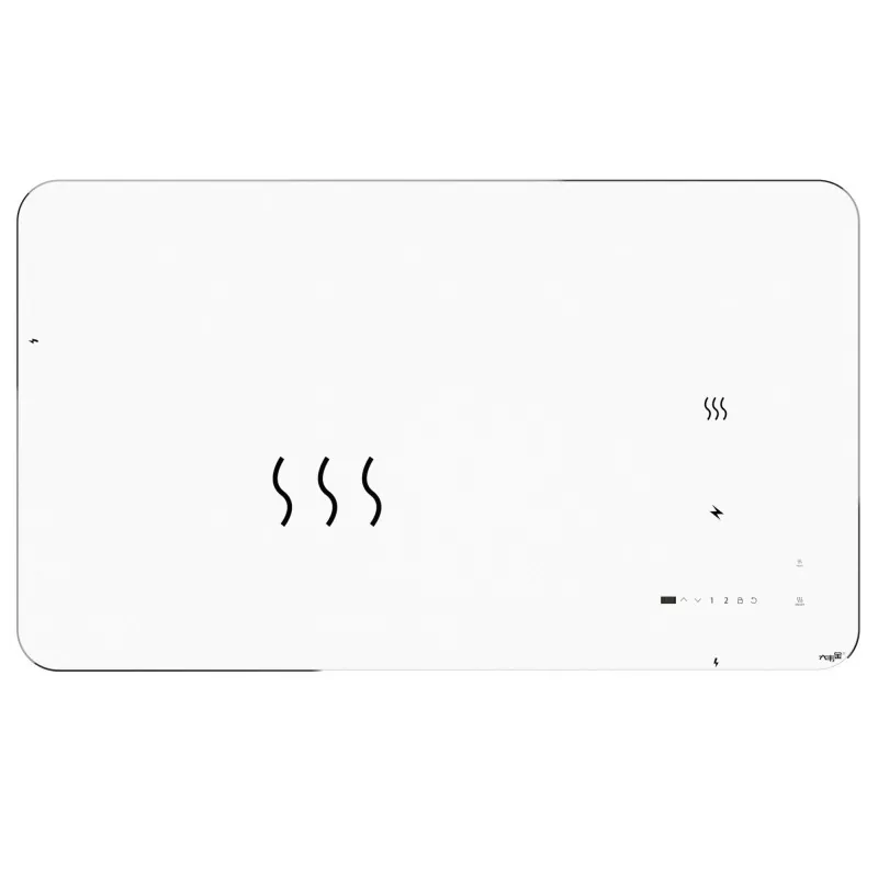 Beirazko mahai zuria Motor bikoitzeko altxatzeko mahai elektrikoa